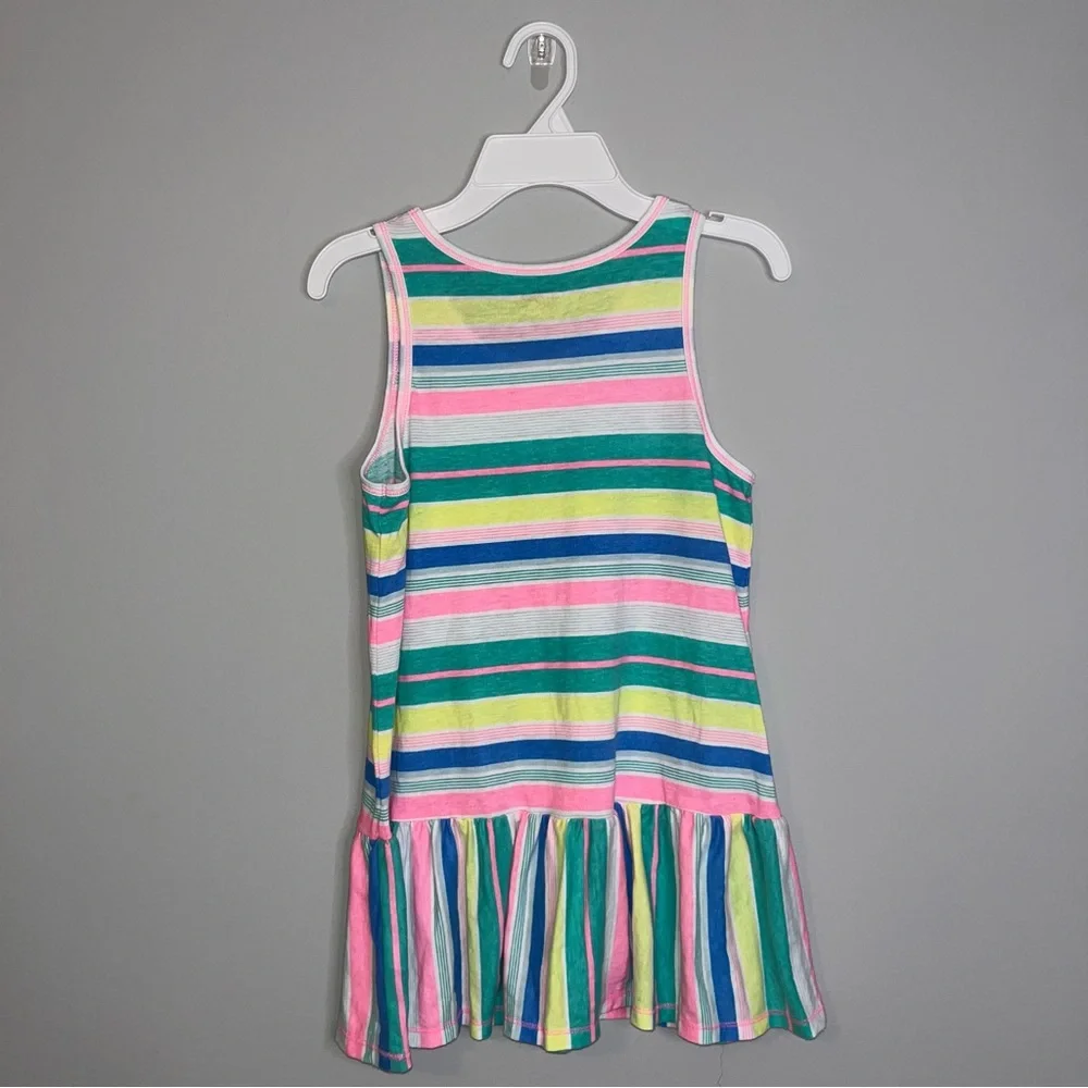 Cat & Jack Pink and Green Striped Tank Top XL 14/16
